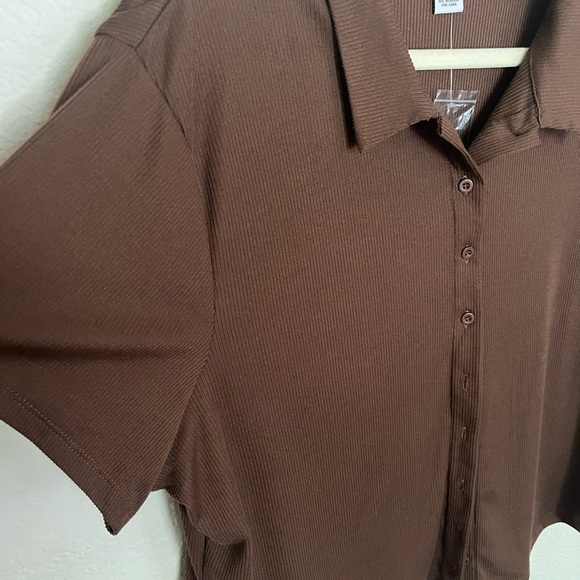 Brown rue21 shirt 3x versatile for shirt or cardigan - Picture 5 of 6